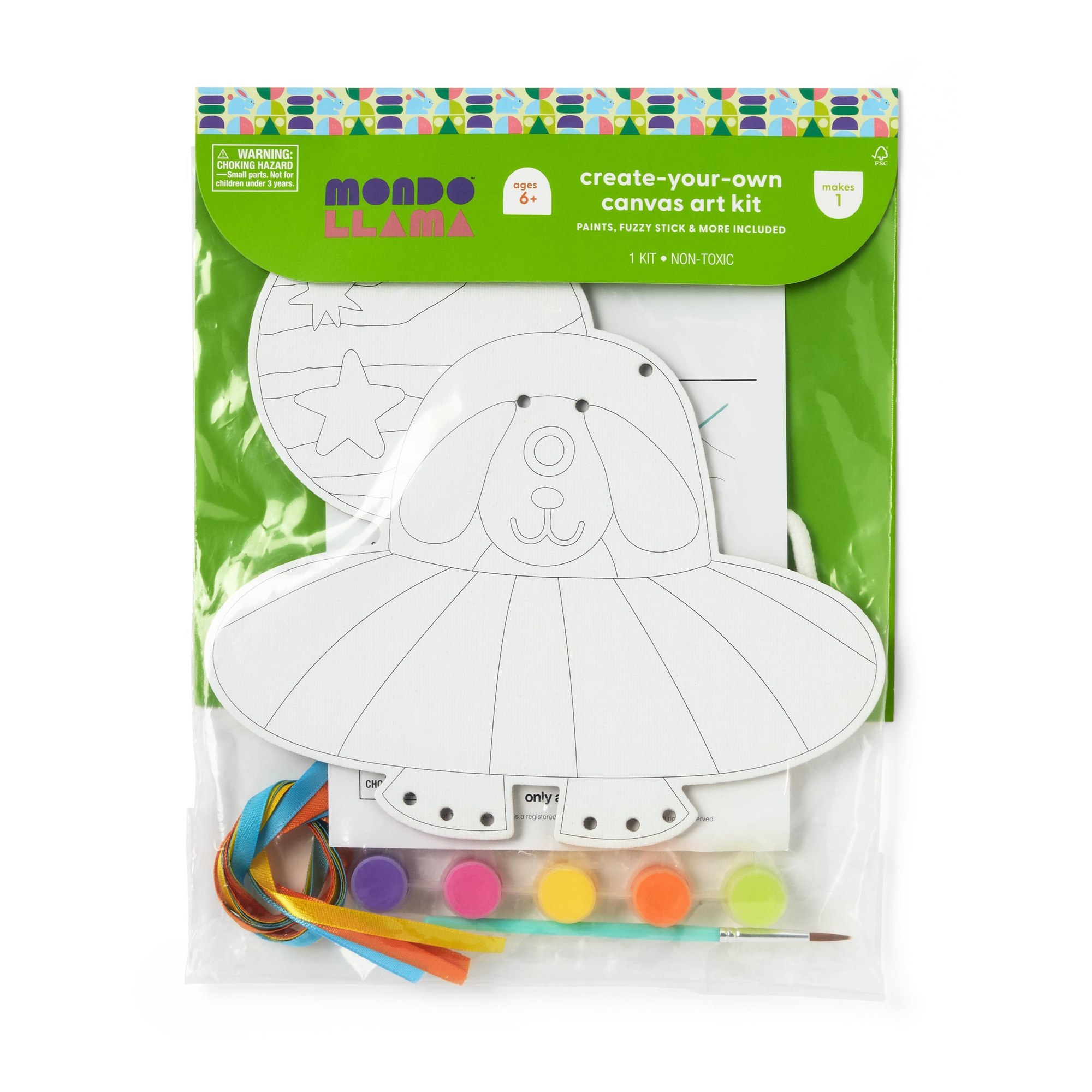 Art Craft Kits For Kids - Space Dog Canvas Painting Craft Activity