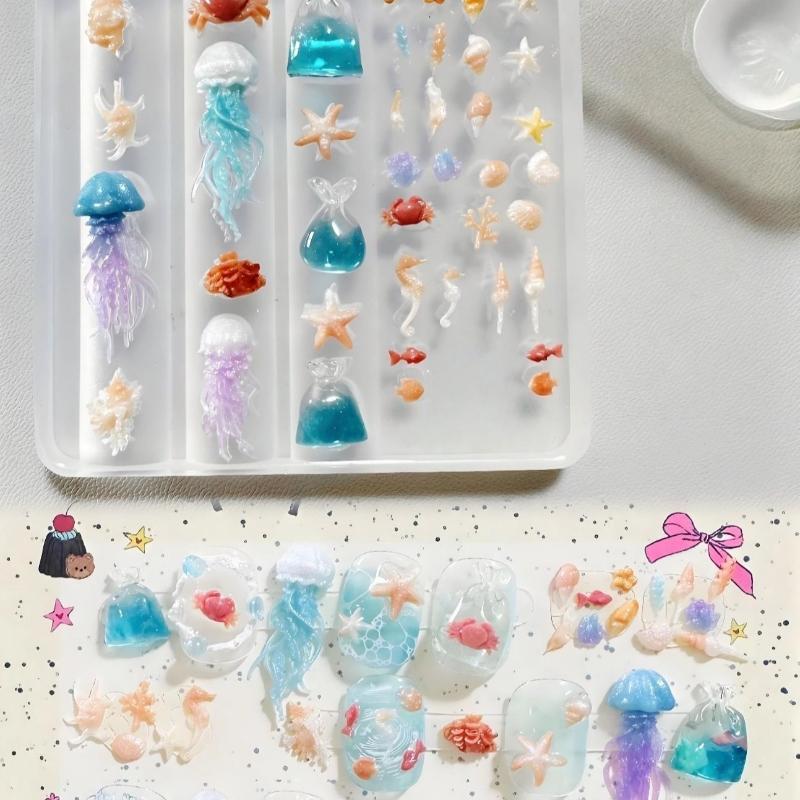 Art Craft Jellyfish - 3D Ocean Series Silicone Nail Mold