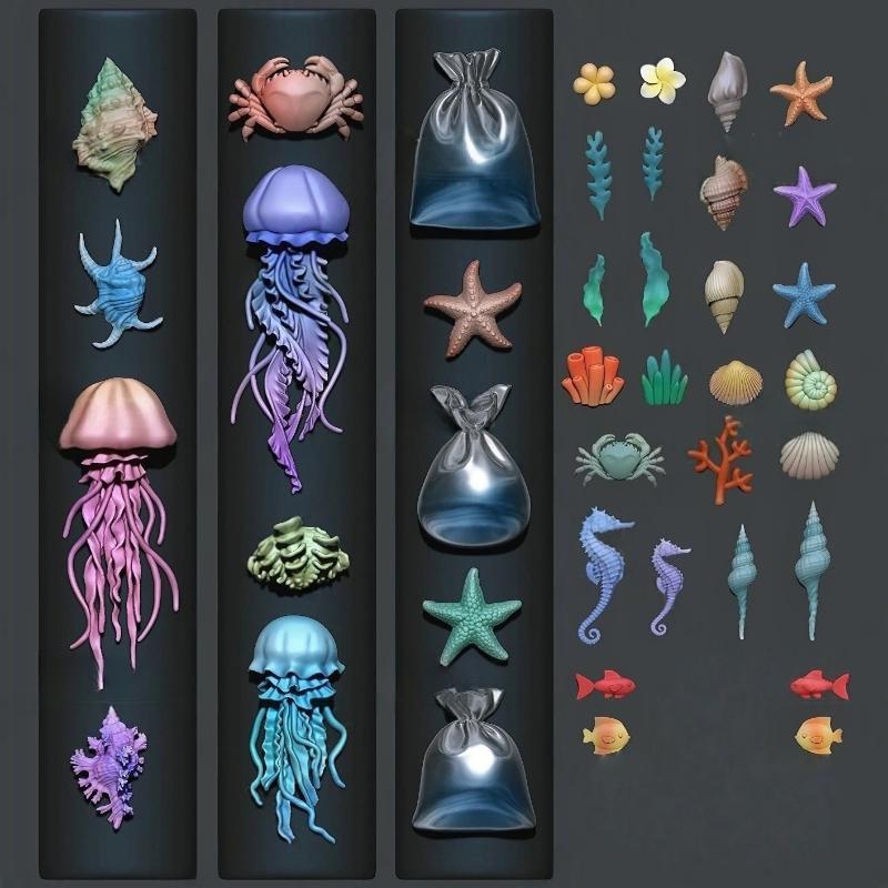 Art Craft Jellyfish - 3D Ocean Series Silicone Nail Mold