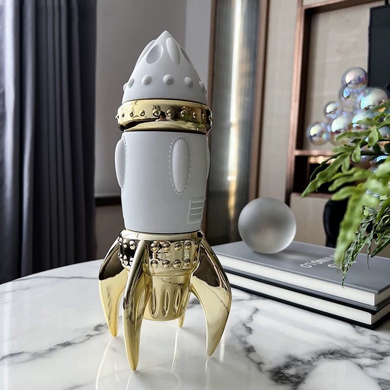 Art And Craft Rocket - l*-Space Rocket Ornaments,Creative Artwork Decor,Rocket Model