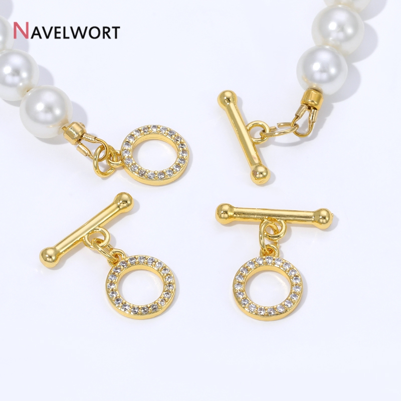 Art Craft Ideas - 18K Gold Plated Brass Inlaid Zircon