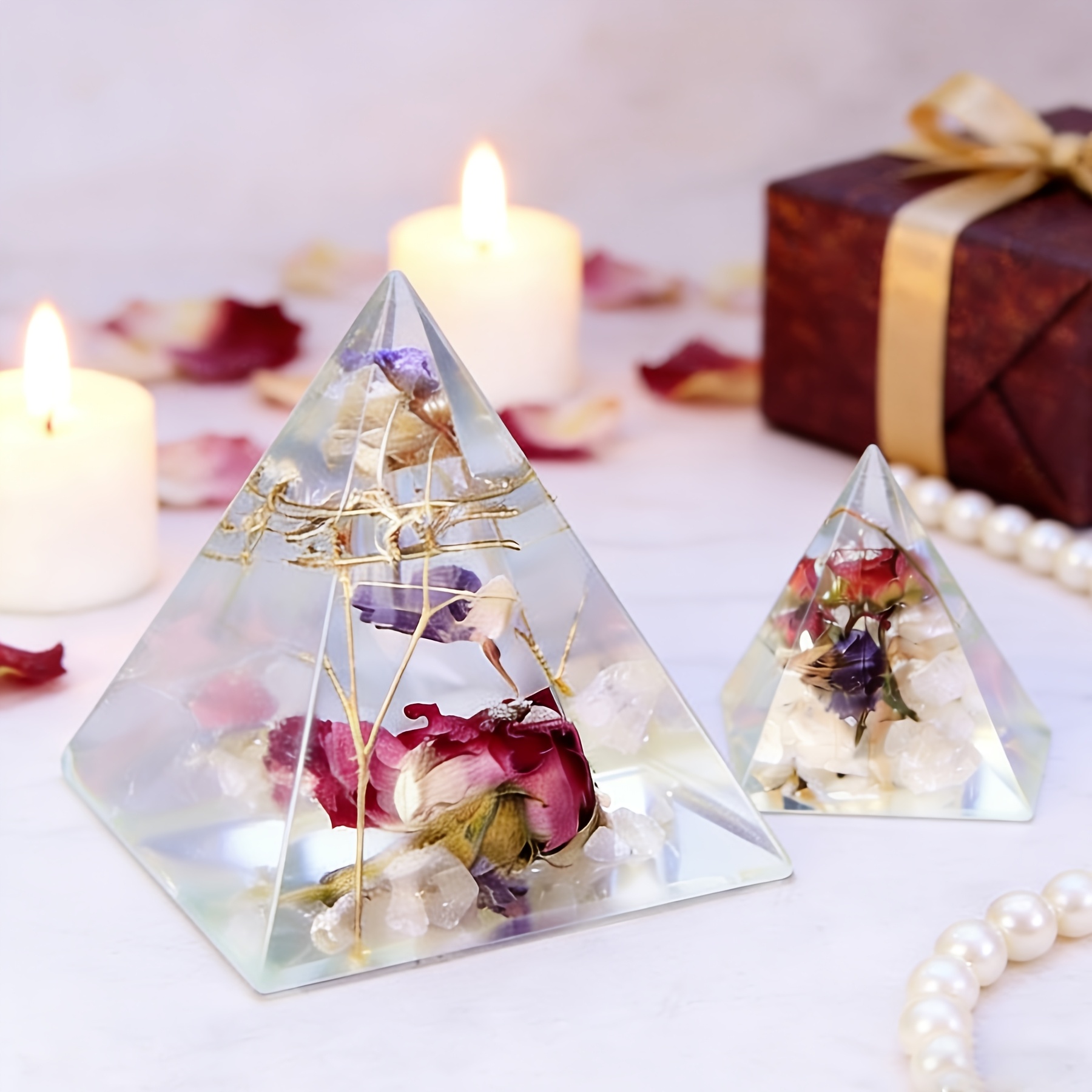 5pc - Pyramid Resin Molds of V - Art Craft Model recension och pris