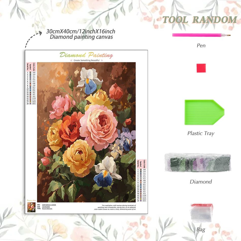 CHENISTORY Flower 5d Diamond P - Art Craft Idea recension och pris