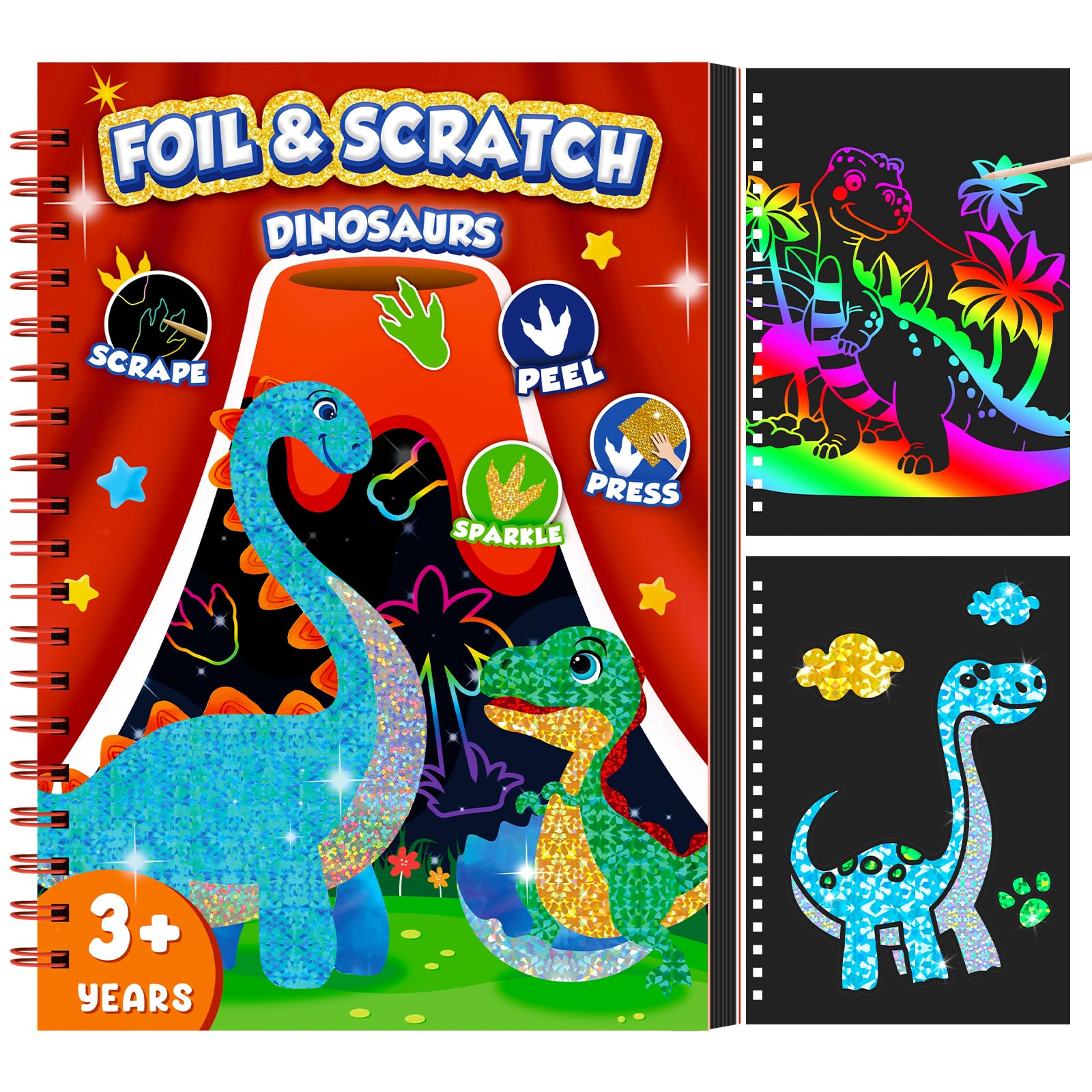 Dinosaur Scratch Art Book for  - Art Craft Kits For Kids recension och pris