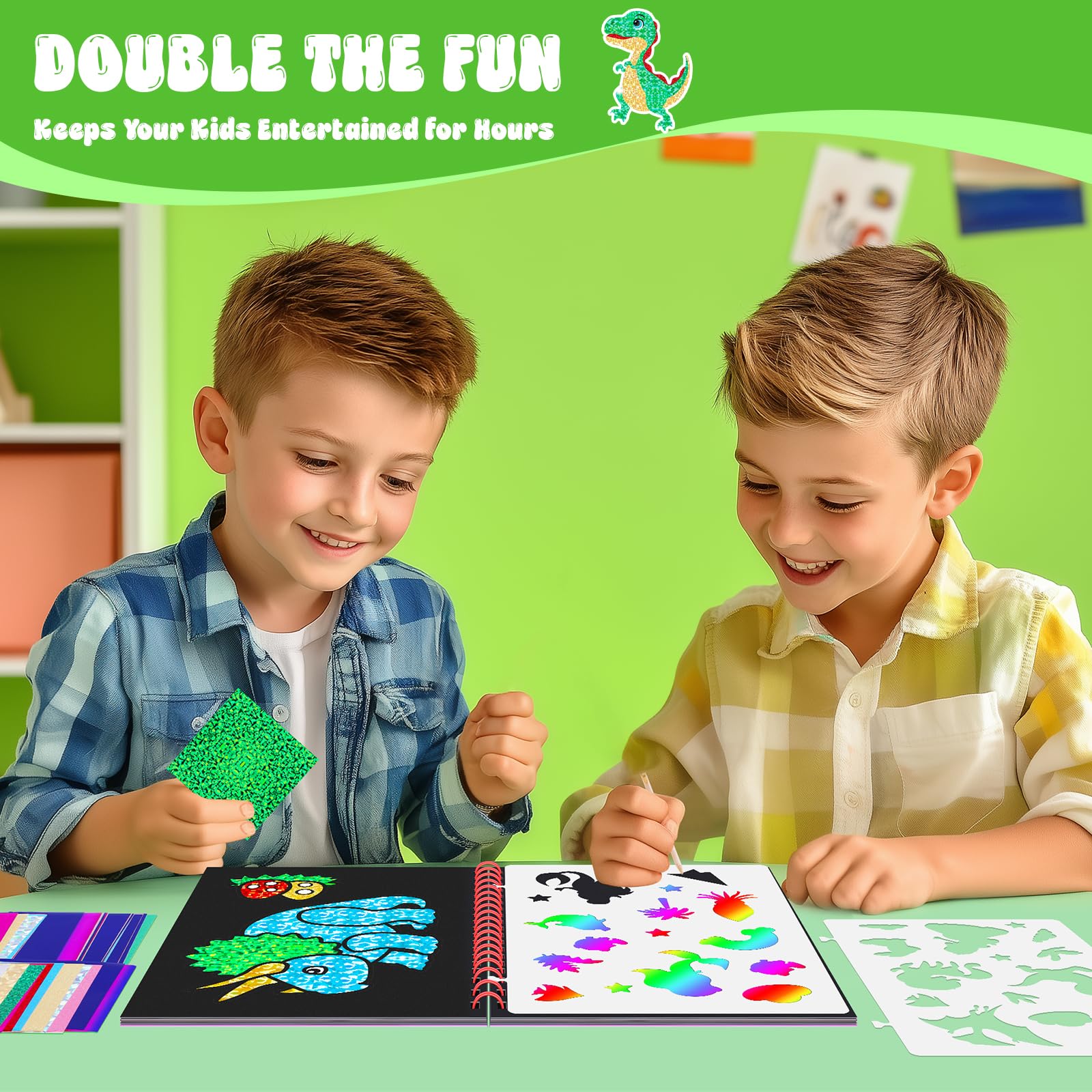Dinosaur Scratch Art Book for  - Art Craft Kits For Kids recension och pris