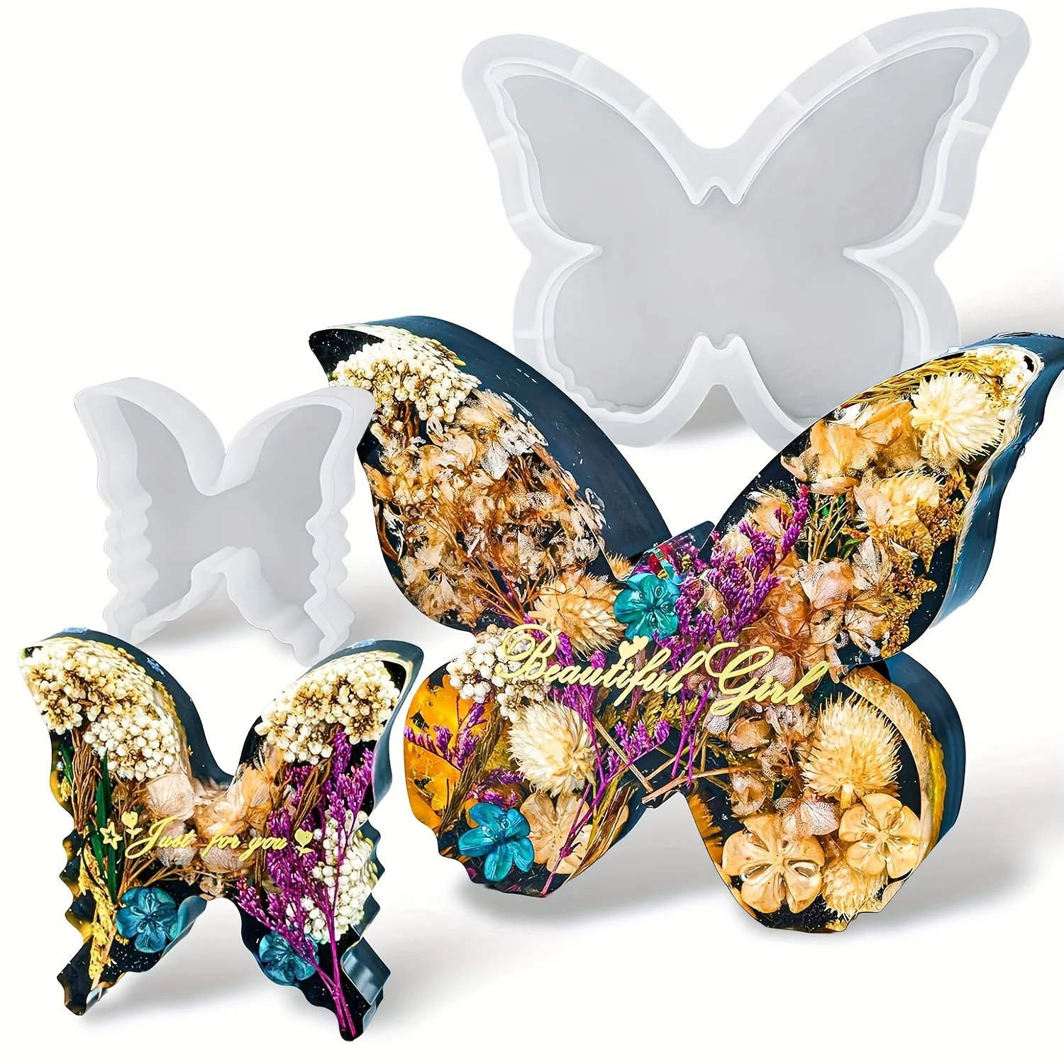 Two sizes of butterfly resin m - Art Craft Model recension och pris