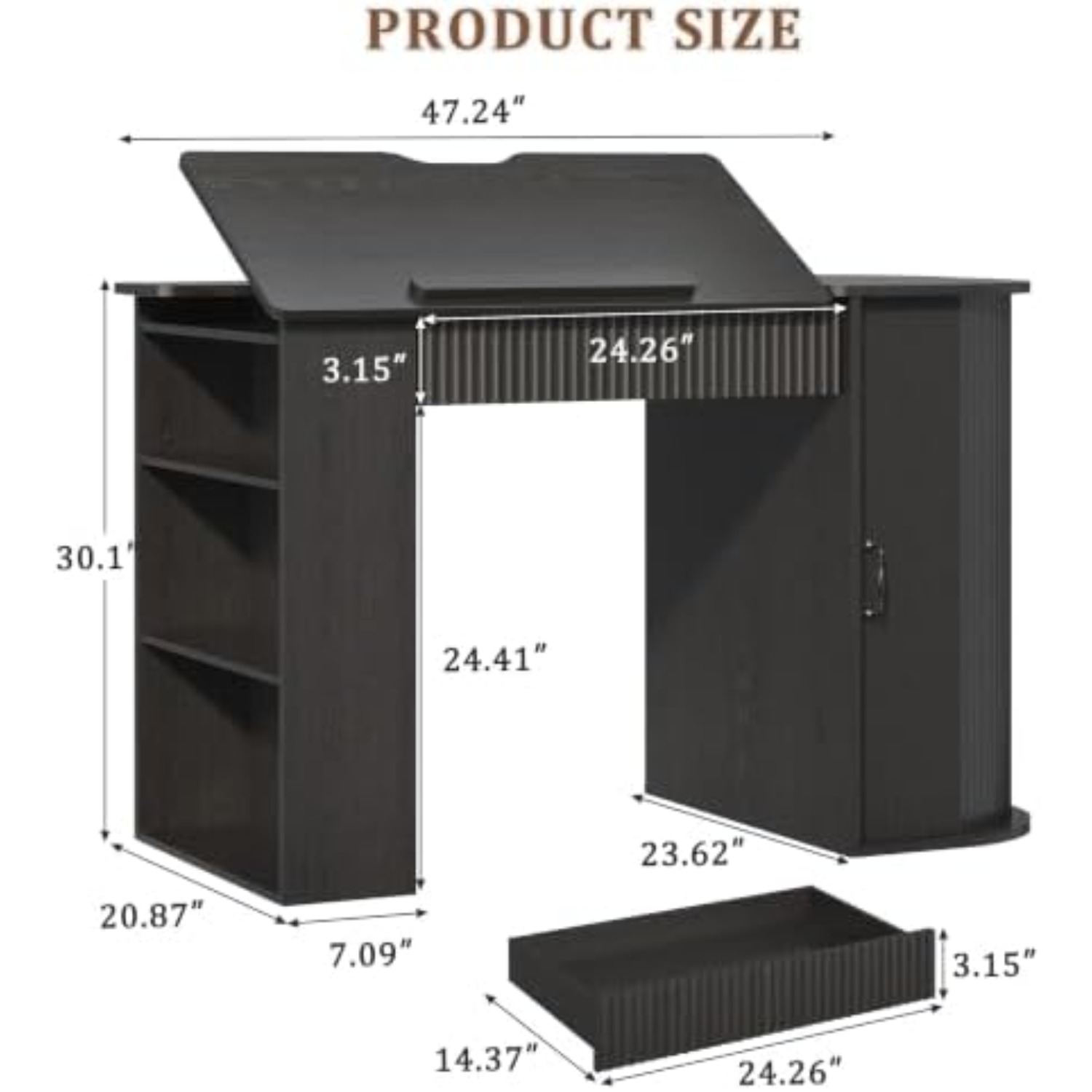 Drafting Table with Storage Ca - Art Craft & Architecture recension och pris