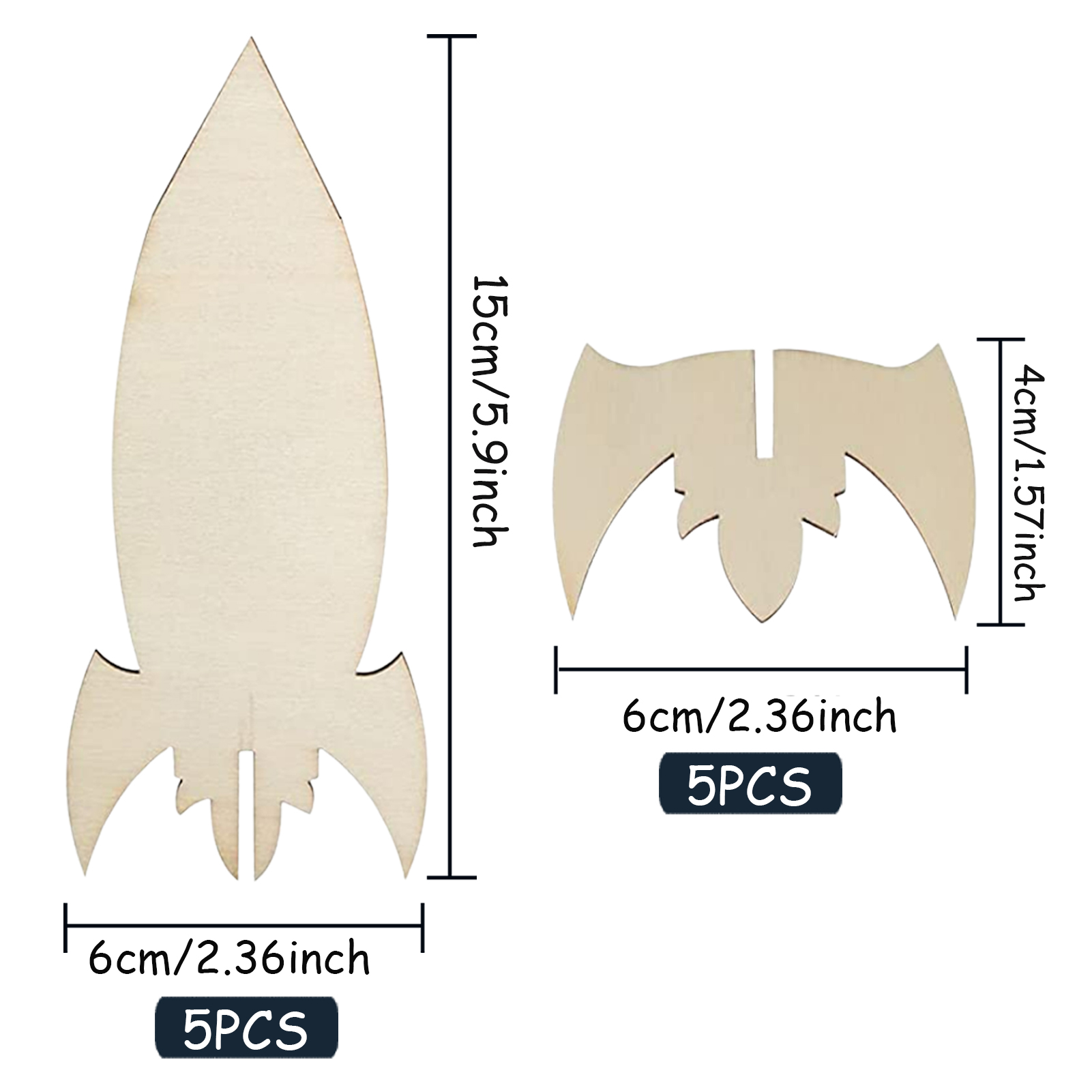 5PCS/10PCS wooden rockets DIY  - Art And Craft Rocket recension och pris