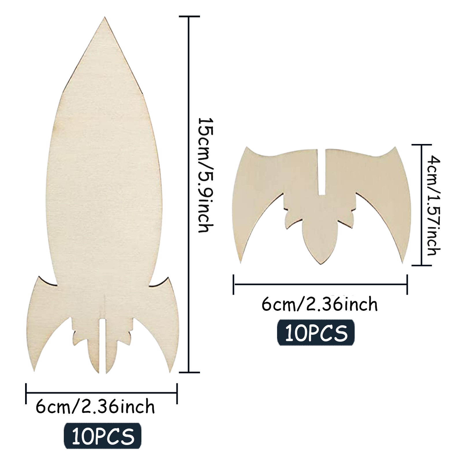 5PCS/10PCS wooden rockets DIY  - Art And Craft Rocket recension och pris