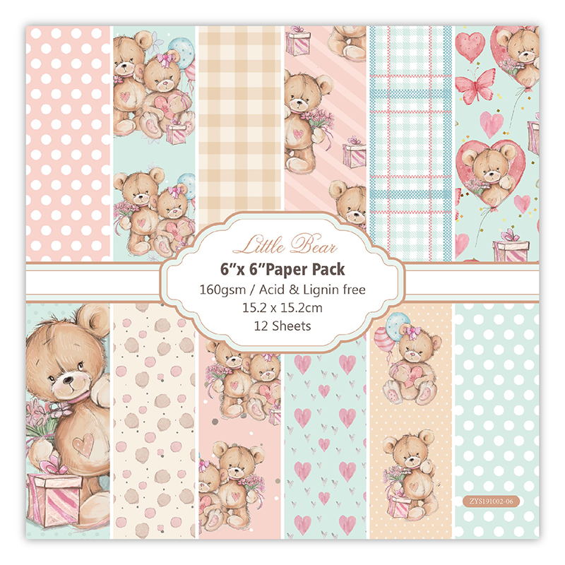 12 Sheets little bear Scrapboo - Art Craft Birthday Party recension och pris