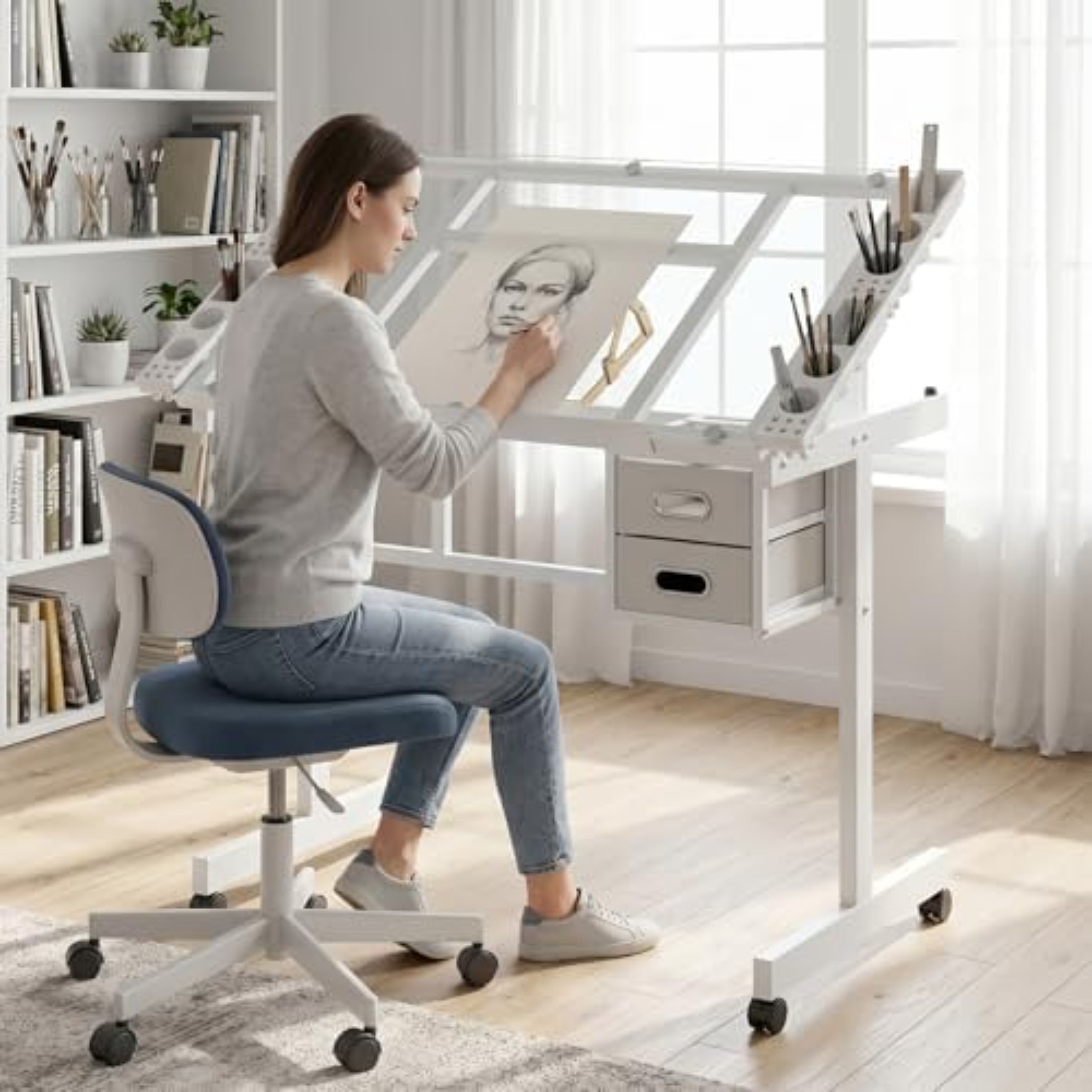 Rolling Drafting Table Desk, P - Art Craft & Architecture recension och pris