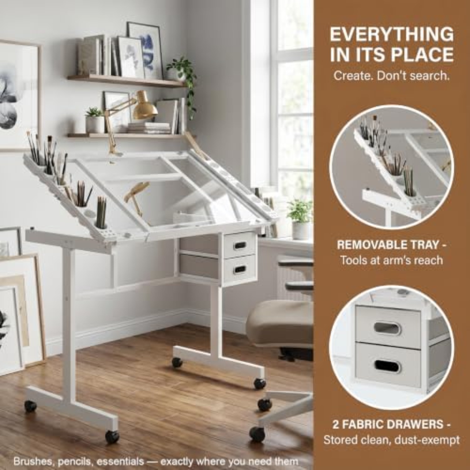 Rolling Drafting Table Desk, P - Art Craft & Architecture recension och pris