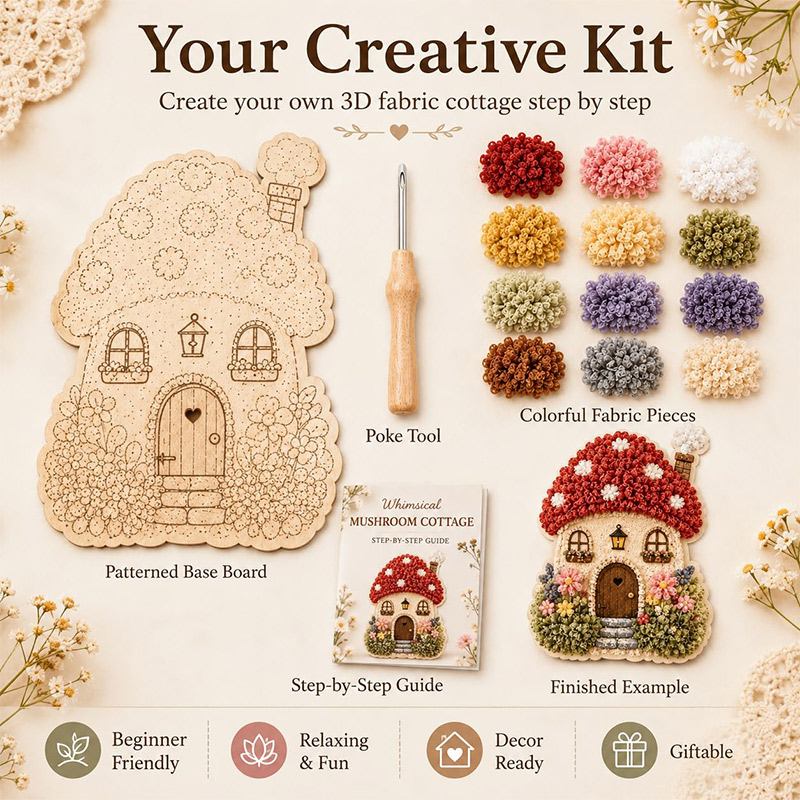3D Mushroom House Poke Art DIY - Art Craft & Architecture recension och pris