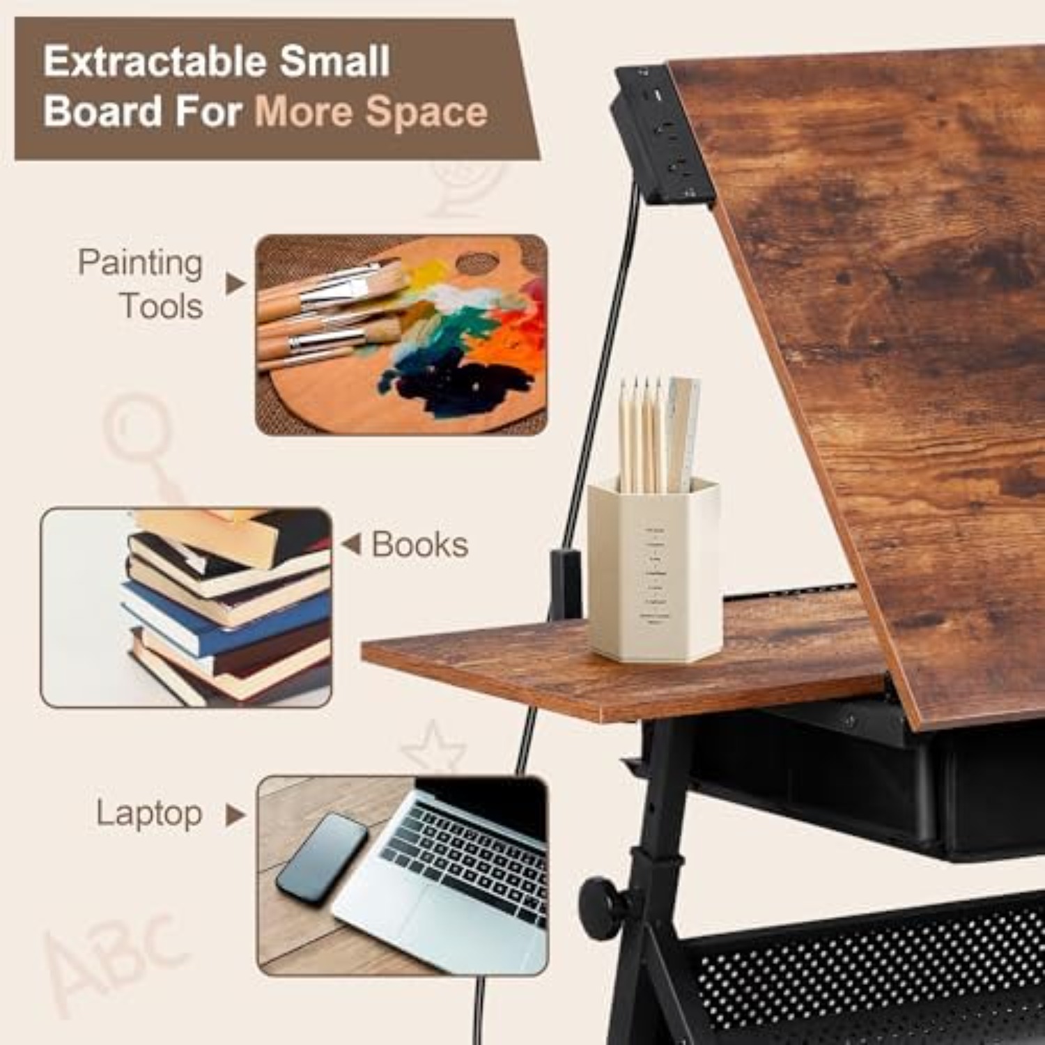 Adjustable Drafting Table with - Art Craft & Architecture recension och pris