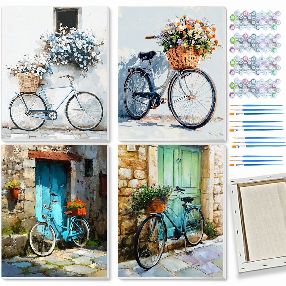 CHENISTORY bicycle Painting By - Art Craft Idea recension och pris