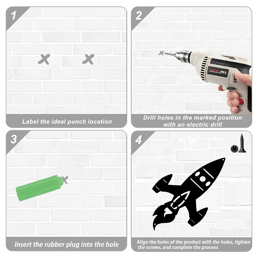 1pc Beauty Space Rocket Wall M - Art And Craft Rocket recension och pris
