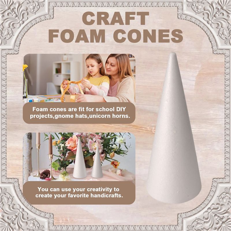 24Pack Foam Tree Cones For Art - Art Craft Tree recension och pris