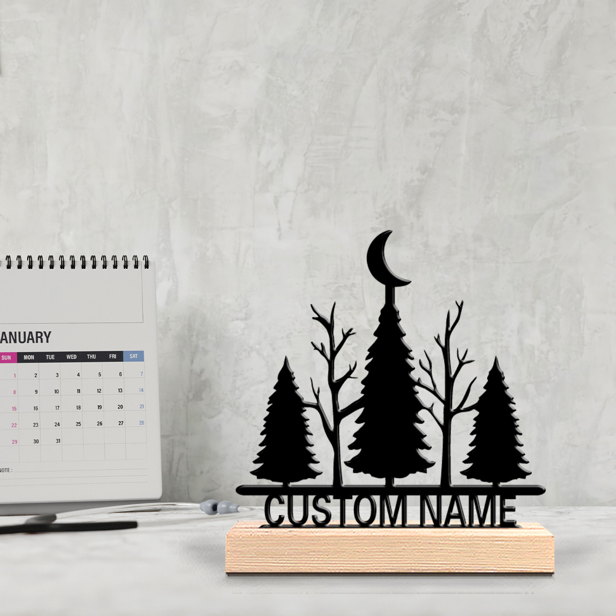 1pc Minimalist moon tree Custo - Art Craft Tree recension och pris