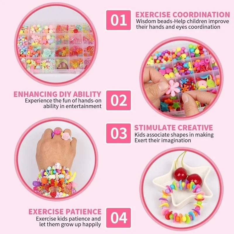 Girls DIY Bead Set Jewelry Mak - Art Craft Kits For Kids recension och pris